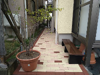 住宅周りをインターロッキングで